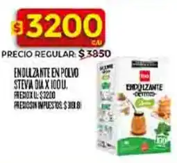 Supermercados DIA Dia stevia endulzante en polvo oferta