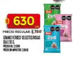 Supermercados DIA Dia granas verdes celestes rosas oferta