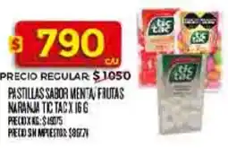 Supermercados DIA Tic tac pastillas sabor menta frutas naranja oferta