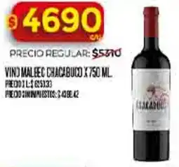 Supermercados DIA Chacabuco vino malbec oferta
