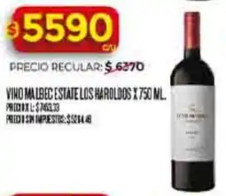 Supermercados DIA Haroldos vino malbec estate oferta