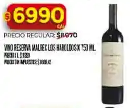 Supermercados DIA Haroldos vino reserva maliec los oferta