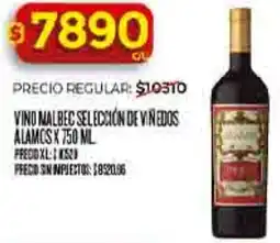 Supermercados DIA Alamos vino malbec selección de vinedos oferta