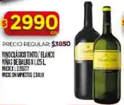 Supermercados DIA Vinas de balbo vino clásico tinto/elanco oferta