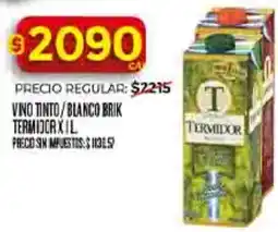 Supermercados DIA Termidor vino tinto/blanco brik oferta