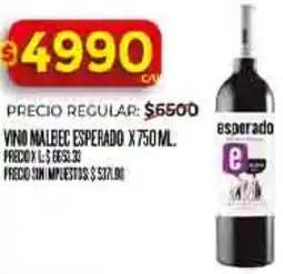Supermercados DIA Esperado vino malbec oferta