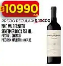 Supermercados DIA Senetiner doc vino malbec keto oferta