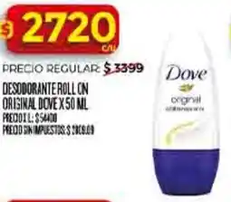 Supermercados DIA Dove desodorante roll on original oferta