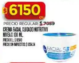 Supermercados DIA Nivea crema facial cuidado nutritivo oferta