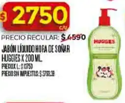 Supermercados DIA Hugges jabón líquido hopa de soñar oferta