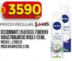 Supermercados DIA Nivea desodorante en aefosol femenino varias fragancias oferta