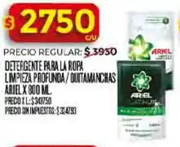 Supermercados DIA Ariel detergente para la ropa limpieza profunda/quitamanchas oferta