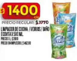 Supermercados DIA Ecovita limpiador de cocina/vidrios/baño oferta