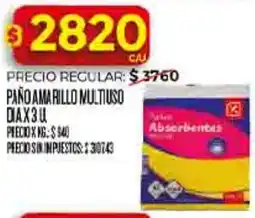 Supermercados DIA Dia paño amarillo multiuso oferta