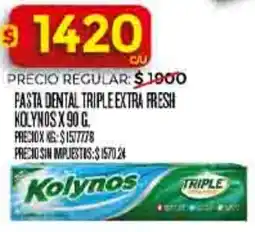 Supermercados DIA Kolynos pasta dental triple extra fresh oferta