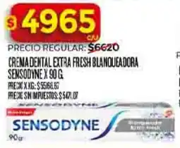 Supermercados DIA Sensodyne crema dental extra fresh blanqueadora oferta