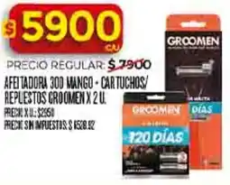 Supermercados DIA Groomen afeitadora 300 mango-cartuchos/ repuestos oferta