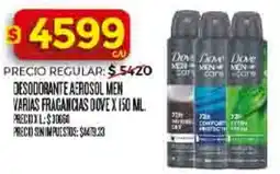 Supermercados DIA Dove desodorante aerosol men varias fragancias oferta
