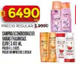 Supermercados DIA Elvive sampoo/acondicionador varias fragancias oferta