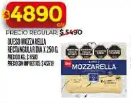 Supermercados DIA Dia queso mozzarella rectangular oferta
