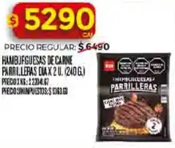 Supermercados DIA Dia hamburguesas de carne parrilleras oferta