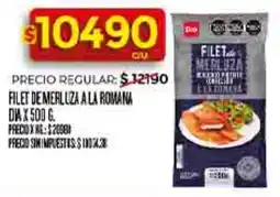 Supermercados DIA Dia filet demerluza ala romana oferta