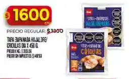 Supermercados DIA Dia tapa empanada hojaldre criollas oferta