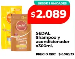 Supermayorista Vital Sedal shampoo y acondicionador oferta