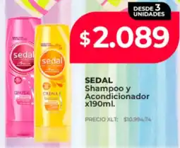 Supermayorista Vital Sedal shampoo y acondicionador oferta