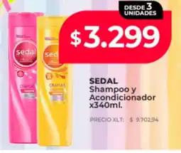 Supermayorista Vital Sedal shampoo y acondicionador oferta