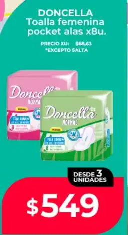 Supermayorista Vital Doncella toalla femenina pocket alas oferta