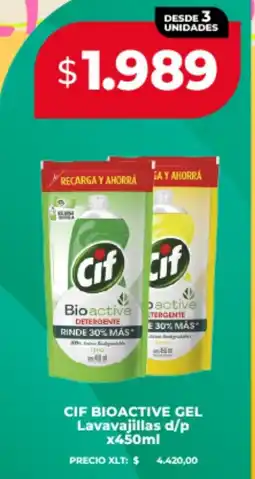 Supermayorista Vital Cif bioactive gel lavavajillas d/p oferta