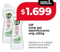 Supermayorista Vital Cif limp gel desinfectante orig oferta