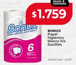 Supermayorista Vital Bonux papel higienico blanco h/s oferta