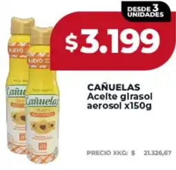 Supermayorista Vital Cañuelas aceite girasol aerosol oferta
