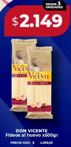 Supermayorista Vital Don vicente fideos al huevo oferta