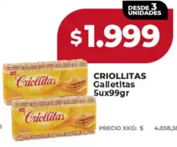 Supermayorista Vital Criollitas galletitas oferta