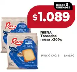 Supermayorista Vital Riera tostadas mesa oferta