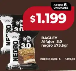 Supermayorista Vital Bagley alfajor 3.0 negro oferta