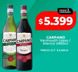Supermayorista Vital Carpano vermouth rosso/ blanco oferta