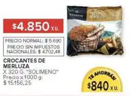 Carrefour Solimeno crocantes de merluza oferta
