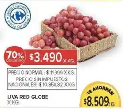 Carrefour Uva red globe oferta