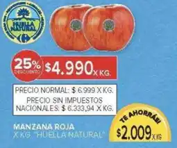 Carrefour Huella natural manzana roja oferta
