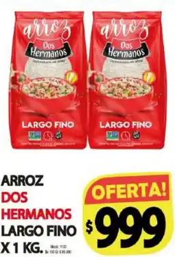 Supermercados Caracol Arroz dos hermanos largo fino oferta