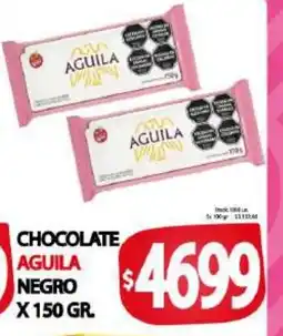 Supermercados Caracol Chocolate aguila negro x 150 gr. oferta