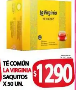 Supermercados Caracol Té común la virginia saquitos x 50 un. oferta