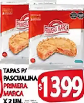 Tapas p/ pascualiha primera marca x2 un.