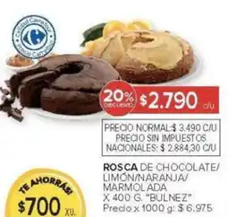 Carrefour Bulnez rosca de chocolate/ limon/naranja/ marmolada oferta
