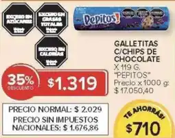 Carrefour Pepitos galletitas c/chips de chocolate oferta