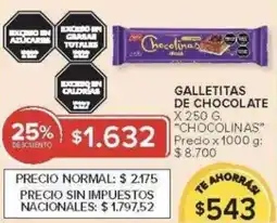 Carrefour Chocolina galletitas de chocolate oferta